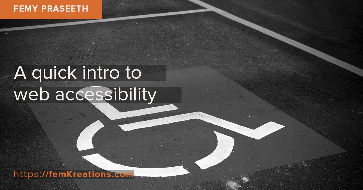 A quick intro to web accessibility