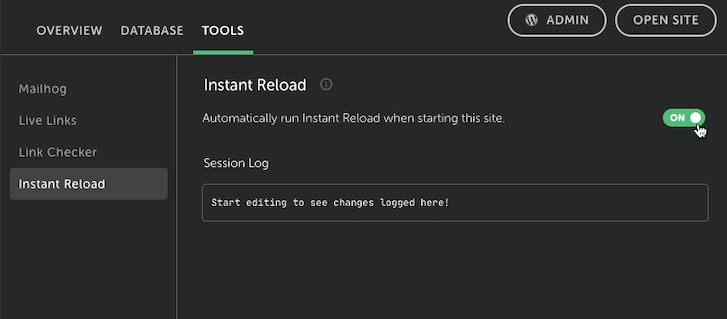 Local Instant Reload setting from the blog: Setting up the WordPress development environment on your new MacBook Pro