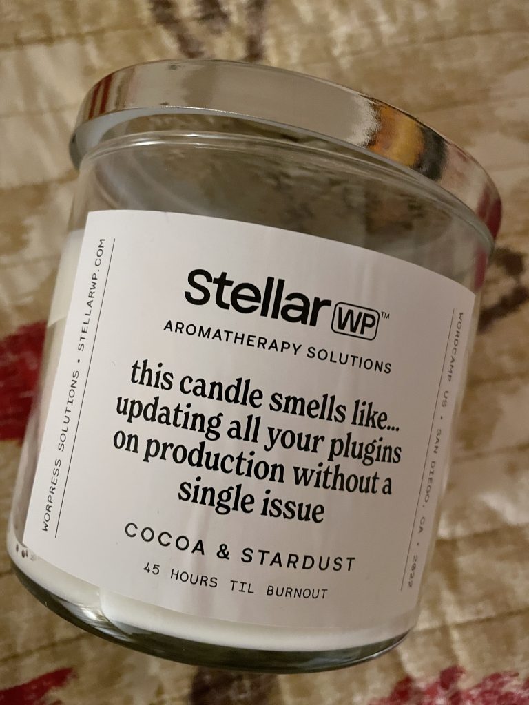 Stellar Candle from the WordCamp US